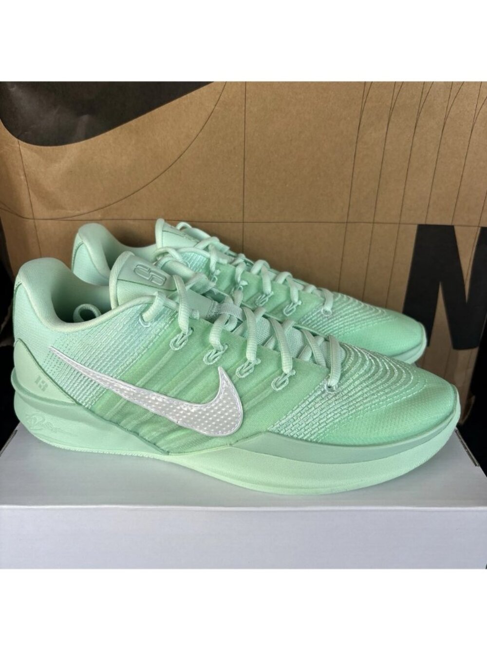 NEW Nike By You Sabrina 3 Mint Green White Silver IO7548-900 Men's Size 9.5